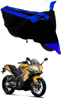 Mdstar Waterproof Two Wheeler Cover for Bajaj(Pulsar SS400, Blue, Black)