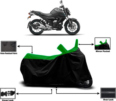 Amexride Two Wheeler Cover for Yamaha(FZ S V3.0 FI, Green)