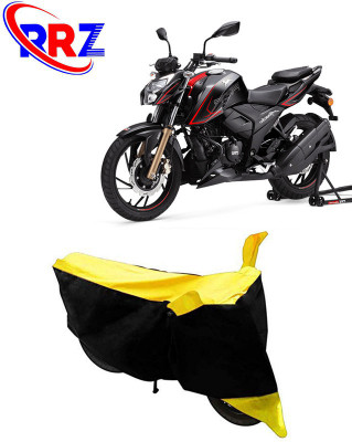 RRZ Waterproof Two Wheeler Cover for TVS(Apache RTR 200 4V, Black, Yellow)