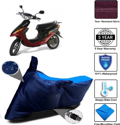 MISSION COLLECTION Waterproof Two Wheeler Cover for Indus(Yo Style, Blue)