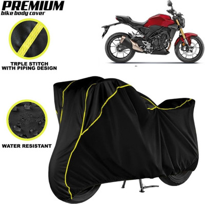 kerwa Waterproof Two Wheeler Cover for Honda(CB300R, Black, Yellow)
