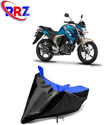 RRZ Waterproof Two Wheeler Cover for Yamaha(FZ S V3.0 FI, Black, Blue)