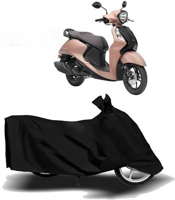 Mdstar Waterproof Two Wheeler Cover for Yamaha(Fascino, Black)