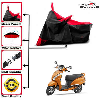 AASHTIK MART Two Wheeler Cover for TVS(Jupiter 125, Red, Black)