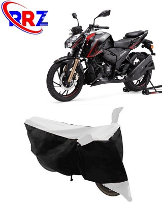 RRZ Waterproof Two Wheeler Cover for TVS(Apache RTR 200 4V, Black, White)