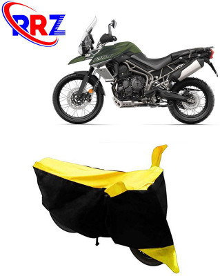 RRZ Waterproof Two Wheeler Cover for Triumph(Tiger 800 XCA, Black, Yellow)