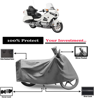 Amexride Two Wheeler Cover for Honda(Gold Wing GL1800, Grey)