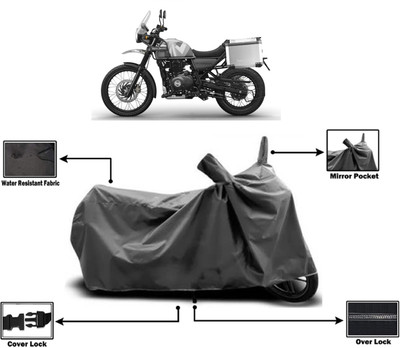 Amexride Two Wheeler Cover for Royal Enfield(500, Grey)