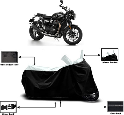 Amexride Two Wheeler Cover for Triumph(Speed Twin, White)