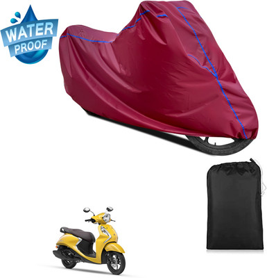 GOSHIV-car and bike accessories Waterproof Two Wheeler Cover for Yamaha(Fascino BS6, Maroon)