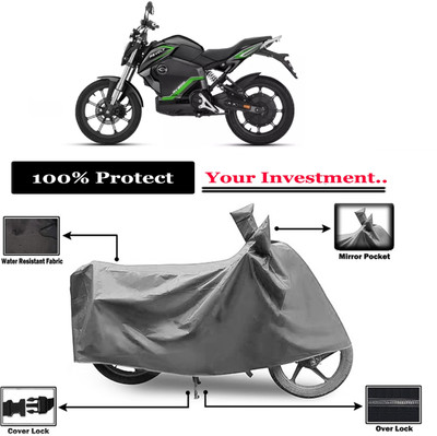 Amexride Two Wheeler Cover for Revolt(Motors E-Bike, Grey)