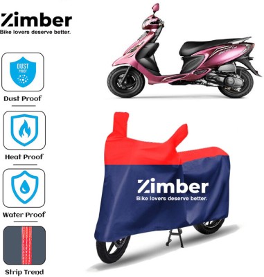 ZIMBER Two Wheeler Cover for TVS(Zest, Red, Blue)