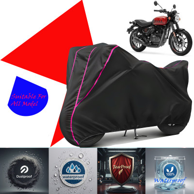 OliverX Waterproof Two Wheeler Cover for Royal Enfield(Hunter 350, Black)