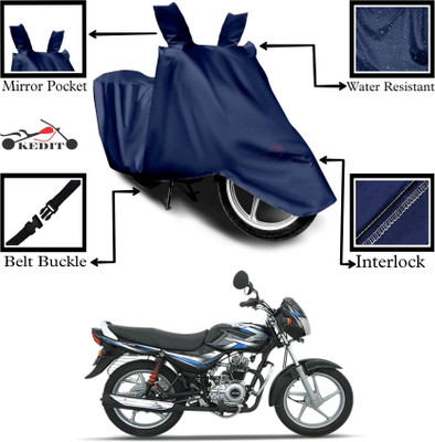 KEDIT Two Wheeler Cover for Bajaj(CT 100, Blue)