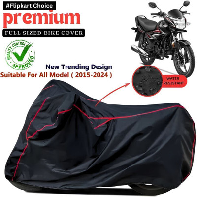 AutoGalaxy Two Wheeler Cover for Honda(CB Shine, Black, Red)