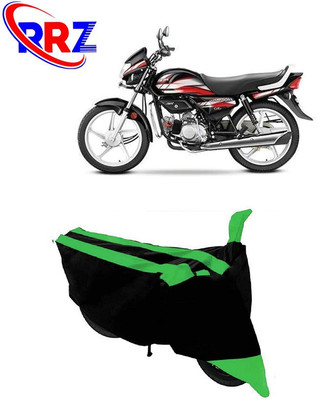 RRZ Waterproof Two Wheeler Cover for Hero(MotoCorp HF Deluxe, Black, Green)