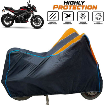 ZAQE Two Wheeler Cover for Bajaj(Pulsar 160 NS DTS-i, Black, Orange, Blue)