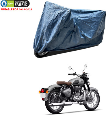 PAGORA Waterproof Two Wheeler Cover for Royal Enfield(Classic Gunmetal, Blue)