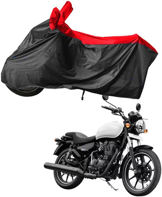 RiderShine Waterproof Two Wheeler Cover for Royal Enfield(Thunderbird 350, Black, Red)