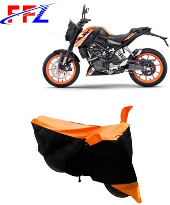 FFZ Waterproof Two Wheeler Cover for KTM(125 Duke, Black, Orange)