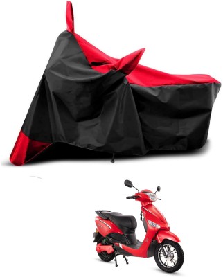 KEDIT Two Wheeler Cover for Hero(Electric Wave Dx, Red, Black)