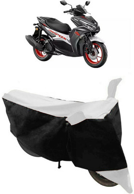 GANPRA Two Wheeler Cover for Yamaha(Aerox 155 Maxi, Black, White)