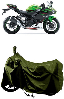 SUGASHRI Waterproof Two Wheeler Cover for Kawasaki(Ninja 250, Green)