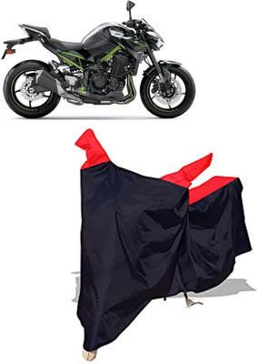 Amexride Two Wheeler Cover for Kawasaki(Z900 BS6, Black, Red)