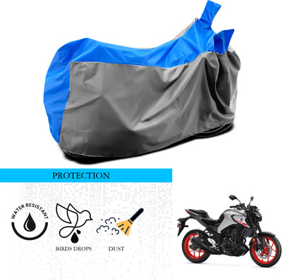ANTHUB Waterproof Two Wheeler Cover for Yamaha(MT-03, Grey, Blue)