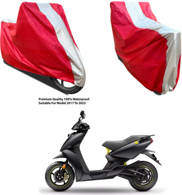AutoGalaxy Waterproof Two Wheeler Cover for Ather(450 X, Silver, Red)