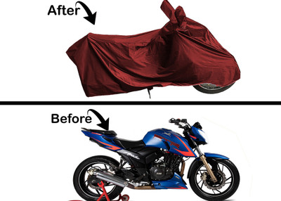 Archistylo Waterproof Two Wheeler Cover for TVS(Apache RTR 200, Maroon)