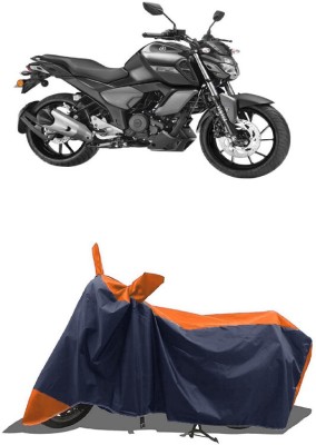 SUGASHRI Waterproof Two Wheeler Cover for Yamaha(FZ S V3 BS6, Orange, Blue)