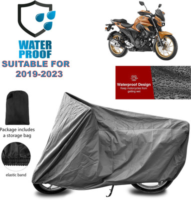PAGORA Waterproof Two Wheeler Cover for Yamaha(FZ-S, Grey)