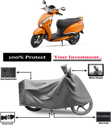 Amexride Two Wheeler Cover for TVS(Jupiter 125, Grey)