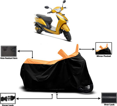 Amexride Two Wheeler Cover for Ampere(Magnus Pro, Orange)
