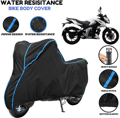 VOICO Waterproof Two Wheeler Cover for Bajaj(Pulsar AS 150, Black, Blue)
