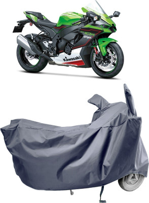 Amexride Two Wheeler Cover for Kawasaki(Ninja ZX 10R, Grey)