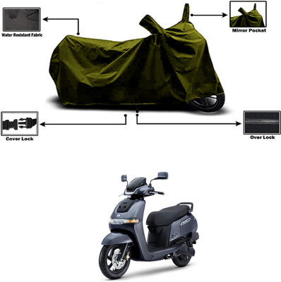 Amexride Two Wheeler Cover for TVS(iQube, Green)