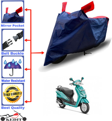 KEDIT Two Wheeler Cover for Hero(Duet, Red, Blue)
