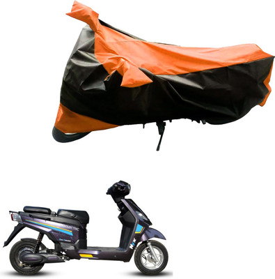 Mdstar Waterproof Two Wheeler Cover for Hero(Electric, Black, Orange)