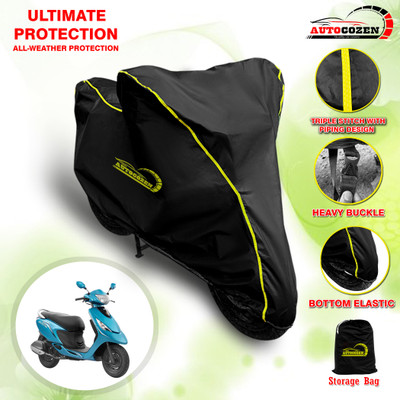 AUTOCOZEN Waterproof Two Wheeler Cover for TVS(Scooty Zest 110, Black)