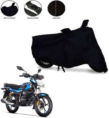 Mdstar Waterproof Two Wheeler Cover for Bajaj(Platina 110 H-Gear BS6, Black)