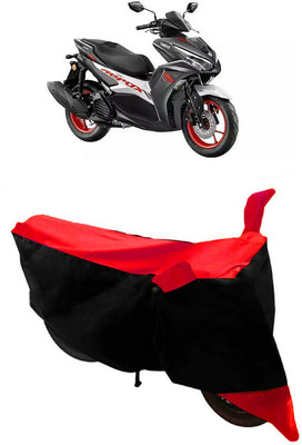 GANPRA Two Wheeler Cover for Yamaha(Aerox 155 Maxi, Black, Red)