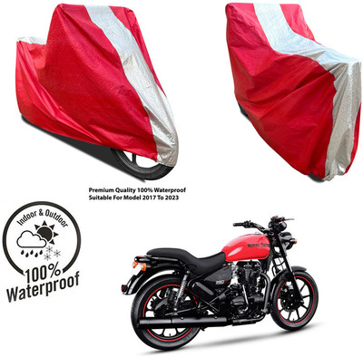 OliverX Waterproof Two Wheeler Cover for Yamaha(FZ S FI (V 2.0), Silver, Red)