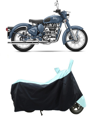 Coxtor Waterproof Two Wheeler Cover for Royal Enfield(Classic Squadron, White)