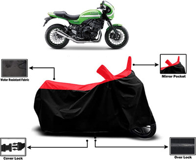 Amexride Two Wheeler Cover for Kawasaki(Z900 RS Cafe Racer, Red)