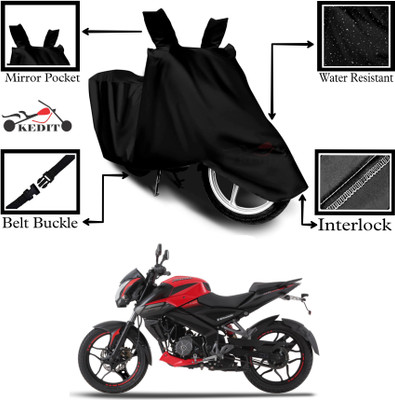 KEDIT Two Wheeler Cover for Bajaj(Pulsar 200NS FI, Black)
