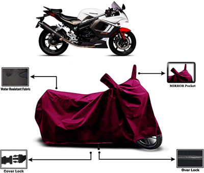 Amexride Two Wheeler Cover for Hyosung(GT650R, Maroon)