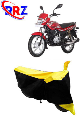 RRZ Waterproof Two Wheeler Cover for Bajaj(Platina 125, Black, Yellow)