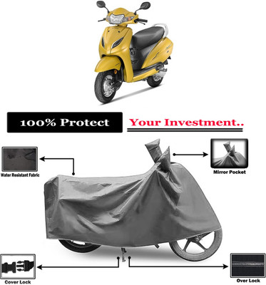 Amexride Two Wheeler Cover for Honda(Activa 5G, Grey)